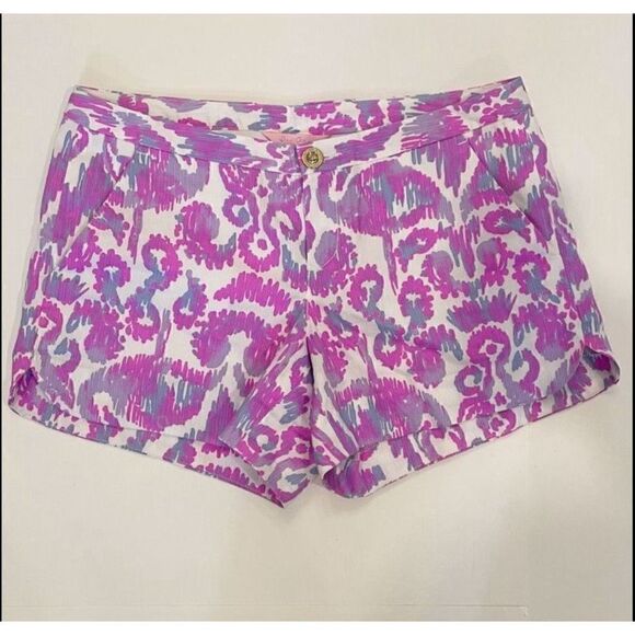 Lilly Pulitzer Adie Short Amethyst Beach Bathers 00 Ikat - Picture 6 of 9